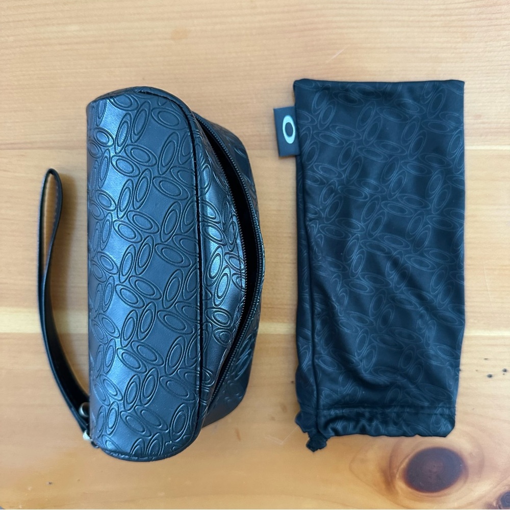 Oakley Black Patterned Wristlet with Pouch